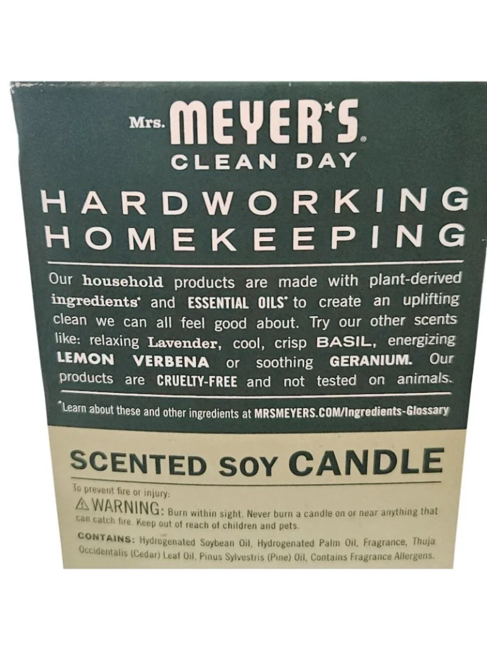 Mrs. Meyer's Clean Day Soy Candle Iowa Pine 7.2 oz New
